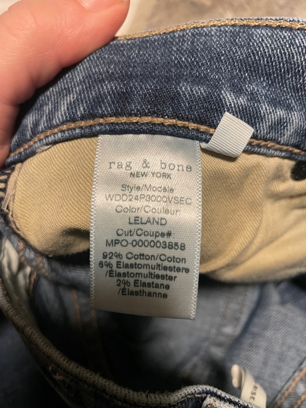 Rag & Bone Sofie‎ High Rise Ankle Ultra Wide Jeans Women’s Size 26 Cuffed Leland - Picture 14 of 14